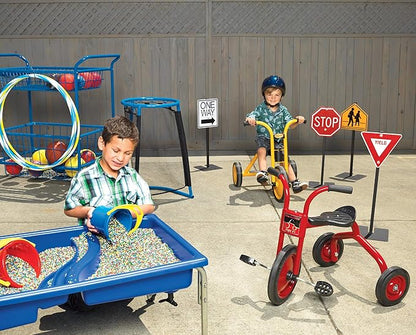Children's Factory Neptune 24" Large Sensory Table, Sandbox with Lid, Water Table for Kids Blue