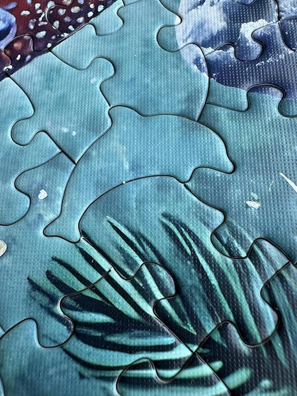 Puzzles for Adults 1000 Pieces: Tree of Life - Jupiter's Mysterious Garden, Irregularly Shaped Difficult Challenging Jigsaw Puzzle with Hidden Animal-Shaped Pieces, 6-Color-Zone on Back