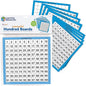 Learning Resources Laminated Hundred Boards - 10 Pieces Dry-Erase Counting Aid, Teaching Supplies, Math Boards for Kids