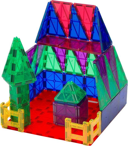 Playmags Super Durable Building Stabilizer Set, Great Add On to All Magnet Tiles Sets, Works with All Leading Brands 1-12"x12" & 4-6"x6" (Colors May Vary)