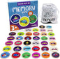 Montessori-Inspired Wooden Matching Game for Toddlers 2-4 Years - Things that Go - Durable, Scratch-Resistant 36 Card Set, Includes Carry Bag - Memory Game for Toddlers 2-4 Years - Means of Transport