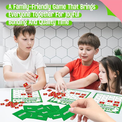 Sight Word Bingo Game, 144 Sight Words Learn to Read Level 3 & Level 4 Bingo Board Game Dolch's & Fry's Words Lists for Kindergarten and Preschool, Grade 1st, 2nd, Kids 4-8 (Up to 25 Players)