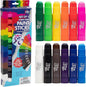 Idiy Tempera Paint Sticks (12 pack Vibrant Colors)-For Classroom Back to School Supplies, Summer Arts & Crafts Projects, Draw & Paint on Wood, Paper, Ceramic, Canvas! Quick Dry, Non-Toxic, Mess Free