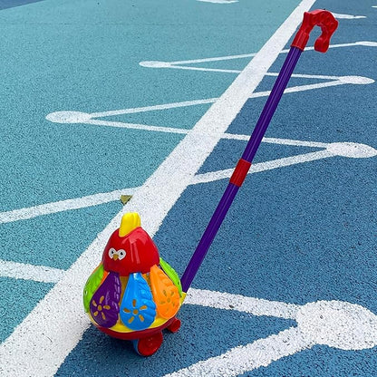Interactive Youngsters' Toy Car with Spinning Wings & Jingle Bell - Educational Fun for Christmas, Halloween, Thanksgiving, Birthday Gifts, Rooster Toys - (Color Random)