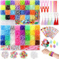 XKDOUS 64 Colors Rubber Band Bracelet Kit, Bracelet Making Kit for Art and Craft, Rubberband Bracelets Kit for Kids Ages 6+, Bands Kit Girls Boys Birthday Gift