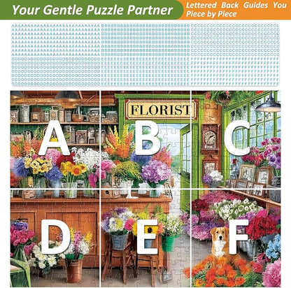 300 Piece Puzzles for Adult,All Seasons Flower Shop 300 Piece Jigsaw Puzzle,Colorful Botanical Puzzle for Kids Teen Adults,Interlock Perfectly Letter on Back,Puzzle for Family Game Nights,20.5 x 15 in