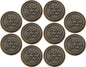 Bulk Set of 10 Romantic Love Expression Coins, You are The One for Me, I Need You by My Side, Anniversary Pocket Tokens for Date Night, Love Gift for Men & Women, from Him or Her