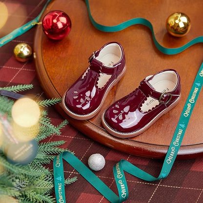 Felix & Flora Toddler Little Girl Mary Jane Dress Shoes - Ballet Flats for Girl Party School Shoes