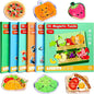 Magnetic Puzzles for Kids Ages 1-3, Travel Toddler Puzzles Ages 2-4 Year, Food Activities Toy for Boys & Girls 3-5 yo - Learning Magnet Gift for Road Trip