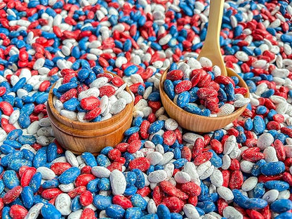 Patriotic Themed Sensory Beans - Colorful Sensory Bin Filler - 2 Cups