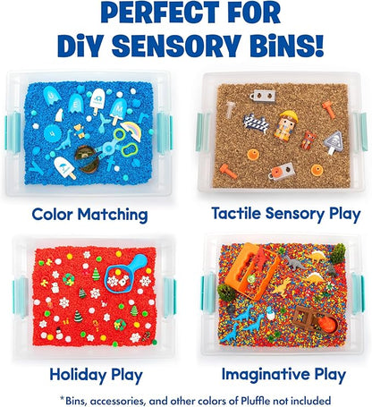 Educational Insights Pluffle® Sand Bulk Pack - Sensory Bin Foam Set, No Mess Alternative to Sand Toys & Slime for Toddlers at Home or in The Classroom, Fun Sensory Table Filler, Gift for Kids Ages 3+