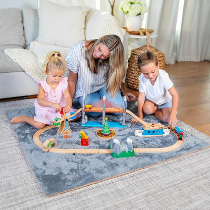 16 Piece Carpet Squares Puzzle Mat 49" x 49" Plush Interlocking Carpet Tiles, Foam Floor Tiles for Baby Play Mat - Kids Soft Play Floor Mats, Anti Slip Jigsaw Flooring Playmat Playroom Rug (Grey)