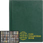 420 Pockets Albums - 28x29 mm/1.1x1.1 Inch Pocket Green Book 10 Pages Collection Holder Letter Size Coin Storage Book CS0242GR