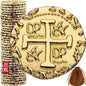Large Metal Pirate Coins - 35 Gold Treasure Coin Set, Metal Replica Spanish Doubloons for Pirate Party Decorations & Favors, Tokens, Toys, Cosplay - Pirate Treasure Chest, Size 1.18"
