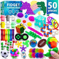 Fidget Toys Pack 50 Pcs – Party Favors for Kids 8-12, Stocking Stuffers for Kids, Bulk Sensory Toys for Classroom Treasure Box Prizes, Goodie Bags, Birthday Gifts