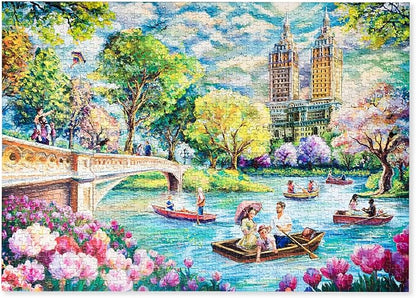 Bow Bridge Boating | Traditions by Mosaic Puzzles - 1000 Piece Puzzle