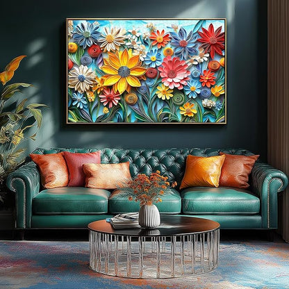 Puzzles for Adults 1000 Pieces Colorful Flower Jigsaw Puzzles 1000 Pieces Challenging Art Paper Puzzle Impossible Difficult Plant Puzzle for Adults