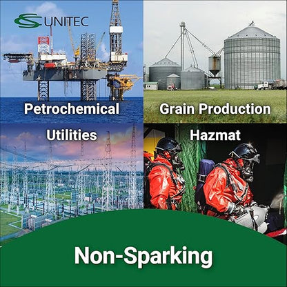 CS Unitec | Non-Sparking & Non-Magnetic Adjustable Wrench | 6in Aluminum Bronze Tool, TUV Certified & Beryllium Free