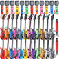 48 Pcs Colorful Inflatable Instruments Rock Star Toy Set Including 24 Plastic Microphones, 24 Guitars and 1 Inflator for Musical Concert Themed Party Decoration