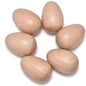 6 PCS Wood Egg Shakers Set, Musical Percussion Instruments, Natural Finish