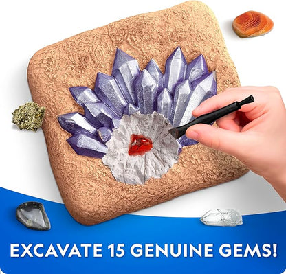National Geographic Geology Bundle – Including Rock Collection Box for Kids, Crystal Growing Kit, and Gemstone Dig Kit, Real Gemstones and Crystals, Science Kit for Boys and Girls (Amazon Exclusive)