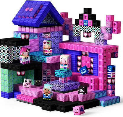 GobiDex 100PCS Magnetic Blocks for Girls, Build MagWonder with Magnet Building Toys Set, Princess Sensory Gift for Boys Girls Birthday (1 inch)