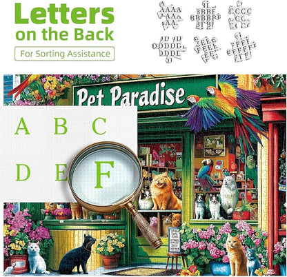 Pet Shop Puzzle 500 Piece Puzzles for Adults, Challenging Puzzles for Adults, Ideal for Relaxation and Family Fun Jigsaw Puzzles 500 Pieces Puzzle Finished Size is 23 x 15 inch