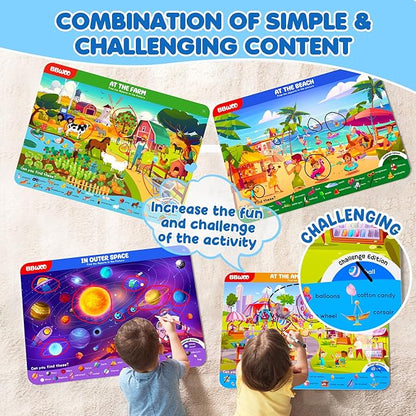 Search and Find Activity Books for Kids Ages 3-5, Toddler Travel Games Toys for Car Airplane, Road Trip Activities for Kids Games 4-8, Preschool Learning Activities, Educational Seek Birthday Gifts