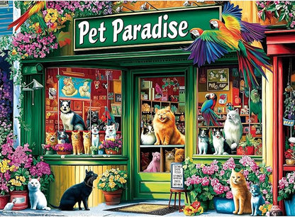 Pet Shop Puzzle 500 Piece Puzzles for Adults, Challenging Puzzles for Adults, Ideal for Relaxation and Family Fun Jigsaw Puzzles 500 Pieces Puzzle Finished Size is 23 x 15 inch
