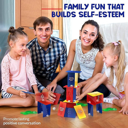StrongSuit Family Therapy Games for Teens and Kids Ages 6+ | The Tower of Self Esteem Game, School Counselor & Therapist Tools for Social Skills & Emotion Regulation, Builds Confidence & Bonding