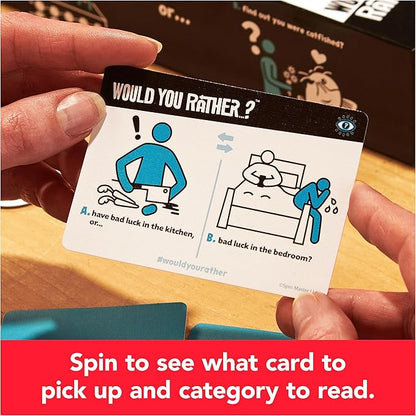 Spin Master Games, Would You Rather? Funny Party Card Game for College, Friendsgiving, Birthdays, & More, for Teens & Adults, 3-6 Players, for Ages 14 & Up