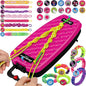 Friendship Bracelet Making Kit for Girls,DIY Arts and Crafts Toys,Jewelry String Maker Kit,The Best Birthday Gifts Ideas for Girls 6 7 8 9 10 11 12+ Years Old（Rose and Black