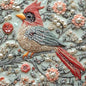 Crystal Bird 500 Piece Puzzles for Adults Cute Cardinal Floral Art Jigsaw Puzzles Bird Diamond Puzzle with Letters on Back Hard Impossible Difficult Unique Challenging Family Puzzle(20"x20")