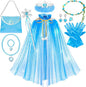 Fedio Princess Cape Set,12Pcs Princess Dress up Clothes for Little Girl, Princess Dresses for Girl 3-8 Years Birthday Gift