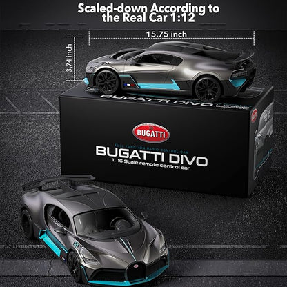 MIEBELY Remote Control Car, Bugatti Divo 1/12 Scale Rc Cars 12Km/h, 2.4Ghz Licensed Model Car 7.4V 900mAh Toy Car Headlight for Adults Boys Girls Age 6-12 Years Birthday Ideas Gift
