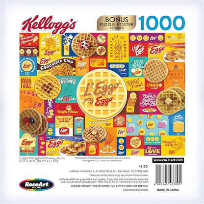 RoseArt - Kellogg's - Leggo My Eggo - 1000 Piece Jigsaw Puzzles for Adults