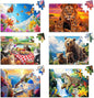 6 Packs 24 Piece Puzzle for Seniors, Alzheimer's & Dementia Activities, Easy Puzzle Alzheimer's Game, 6 Storage Bags