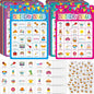 SpriteGru Birthday Bingo Game, 25PCS Bingo Board Card, 25 Players Birthday Party Game Set for Kids or Adults, Party Favor Decoration Supplies