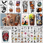 Yazhiji 40 Sheets Halloween Temporary Tattoos Pumpkin Witch Sugar Skull Tattoo Family Set Tats for Women Men Boys and Girls