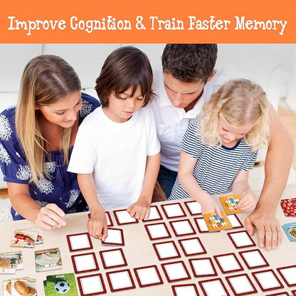 72 PCS Daily Items Matching Game, 36 Designs Everyday Objects Memory Cards Engaging Picture Matching Game, Educational Learning Toys for Preschool 4 5 6 Years Old