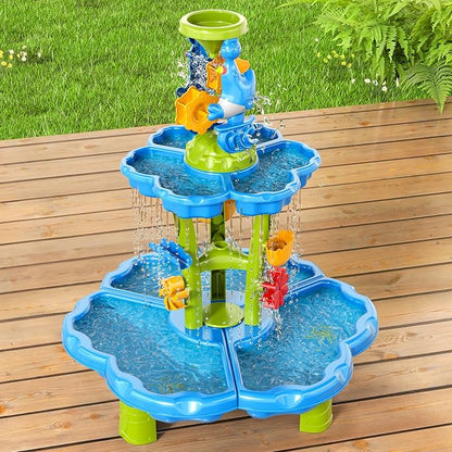 3 in 1 Water Table for Toddlers 3-5 4-8, Summer Outdoor Beach Outside Backyard Activity Sensory Kids Sand and Water Table, Birthday Party Gifts for Kids Boys and Girls Ages 3 4 5 6 7 8
