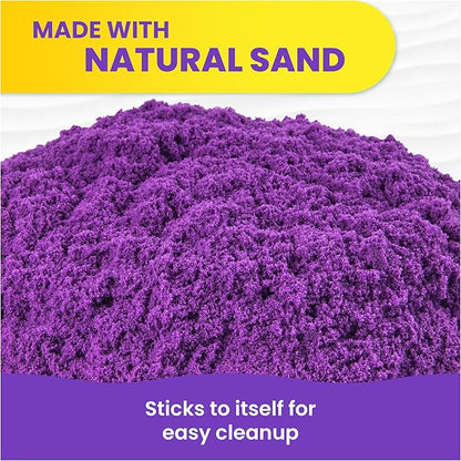 Kinetic Sand, 2.5lbs Purple Play Sand, Moldable Sensory Toys for Kids, Resealable Bag (Packaging May Vary), for Ages 3 and up