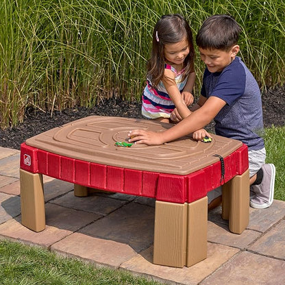 Step2 Naturally Playful Sand Table, Kids Sand Activity Sensory Table, 5 Piece Accessory Kit, Toddler Summer Outdoor Toys, 2+ Years Old