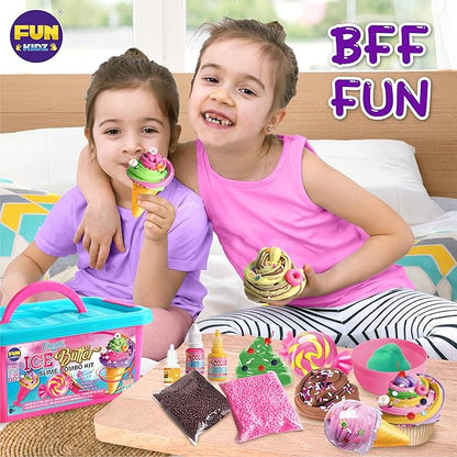 Gift Butter Slime Kit for Girls 10-12, FunKidz Ice Cream Soft Slime Making Kit Ages 8-12 Kids Slime Toys Ideal Birthday Party Present