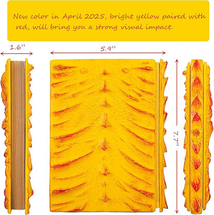 3D Dragon Eye Embossed Journal,Resin Engraving Notebook,Dnd notebook for Dragon Lovers ，Blank Paper,Hardcover Travel Notepad for Writing,Sketchbook,Collection,Gift,Decoration A4 and A5 Size (A5-Yellow)