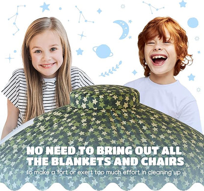 Skywin Air Tent Fort Playhouse for Kids - Inflatable Kids Fort Sets Up and Stores Away in Seconds (Fan NOT Included) (Camo)