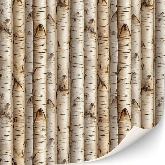 3 Sheets Self-Adhesive Brick Wall Cladding for Dollhouses Scale 1:12 (Birk Logs)