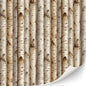 3 Sheets Self-Adhesive Brick Wall Cladding for Dollhouses Scale 1:12 (Birk Logs)