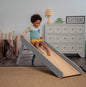 Avenlur Indoor Folding Slip and Slide for Kids - Easy Set Up, Easy to Store Playset, Safe Toy for Toddlers, Foldable Wooden Large First Slide with Extra Long Slipping Slope Ages 1.5-4 Years (Gray)