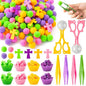 EZdhuawuse Fall Cross Sensory Bin Fillers for Kids - 295 Back to School Jesus Cross Fine Motor Toys, Birthday Gifts for Christian Church Sunday School, Preschool Color Counting Sorting Set for Child